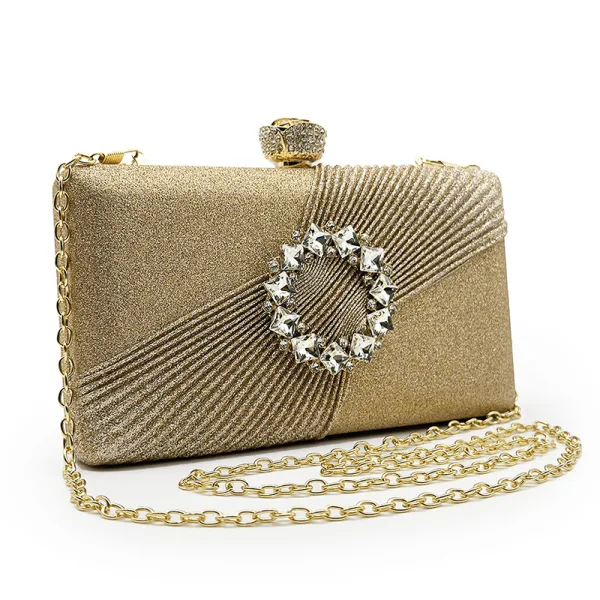 Bling Bling Svart Rhinestone Paljetter Aften Clutch Veske 2023