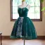 Vintage / Retro Dark Green Printing Homecoming Graduation Dresses 2024 Short Ball Gown Spaghetti Straps Sleeveless Backless Tulle