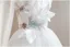 Chic / Beautiful White Short Beading Appliques Sequins Birthday Flower Girl Dresses 2024 Ball Gown Scoop Neck Sleeveless Tulle