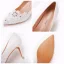 Elegant White Lace Flower Wedding Shoes 2022 Pearl Rhinestone 7 cm Stiletto Heels Pointed Toe Wedding Pumps High Heels