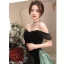 Charming Black Evening Dresses 2023 Trumpet / Mermaid Off-The-Shoulder Sleeveless Backless Floor-Length / Long Evening Party Formal Dresses