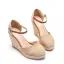 Chic / Beautiful Beige Suede Street Wear Braid Womens Sandals 2023 9 cm Wedges Round Toe Sandals Womens Shoes