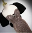 Scintillantes Noire Perlage Paillettes Robe De Soirée 2024 Trompette / Sirène Bustier Manches Courtes Dos Nu Noeud Train De Balayage Soirée Robe De Ceremonie