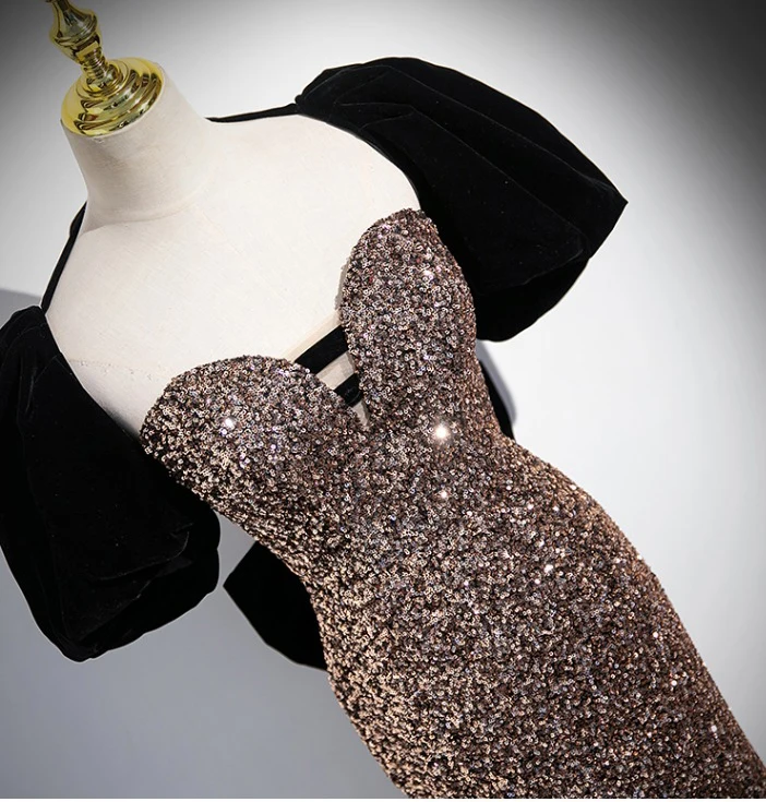 Robe De Soirée Jennyfer Taille 36 Noir Paillettes – Dentelle Ajustée