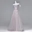 Bling Bling Lavande En Dentelle Papillon Appliques Paillettes Robe De Soirée 2026 Princesse De l'épaule Manches Courtes Dos Nu Longue Robe De Ceremonie