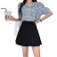 Casual Svarta Plisserad Kjolar 2021 Dragkedja Enfärgad Polyester Sommar Mini Kvinna Bottoms