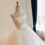 High End Weiß Handgefertigt Applikationen Spitze Blumen Brautkleider / Hochzeitskleider 2026 Ballkleid Bandeau Ärmellos Rückenfreies Lange