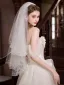 Elegant Modest / Simple White Appliques Wedding Dresses 2025 A-Line / Princess Off-The-Shoulder Sleeveless Backless Floor-Length / Long Wedding