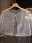 Sparkly White Handmade  Beading Sequins Prom shawl 2025