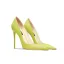 Moda Verde Salvia Oficina OL Cuero Tacones 2025 10 cm Stilettos / Tacones De Aguja Punta Estrecha Tacones High Heels