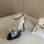 Sexy Black Rhinestone Pearl Bow Evening Party Womens Shoes 2023 Ankle Strap 13 cm Stiletto Heels Pointed Toe Womens Shoes High Heels