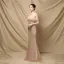 Charming Gold Sequins Evening Dresses 2022 Trumpet / Mermaid Off-The-Shoulder Sleeveless Backless Floor-Length / Long Evening Party Formal Dresses