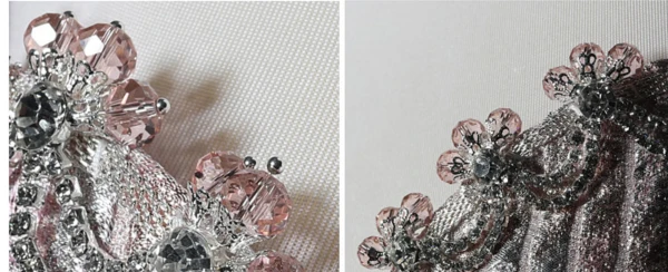 Bling Bling Champagne Beading Rhinestone Glitter Prom Dresses 2024 A-Line / Princess Strapless Sleeveless Backless Floor-Length / Long Prom Formal Dresses