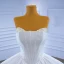 High-end White Pearl Wedding Dresses 2022 Ball Gown Strapless Sleeveless Backless Court Train Wedding