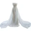 High End Weiß Perlenstickerei Perle Strass Brautkleider / Hochzeitskleider 2022 Meerjungfrau Bandeau Ärmellos Rückenfreies Hof-Schleppe Hochzeit