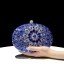 Moda Królewski Niebieski Rhinestone Bal Stop Torebka 2024