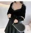 Fashion Fuchsia Heart-shaped Rhinestone Cocktail Party Clutch Bags Satin 2023