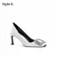 Elegante Grau Ball Strass Satin Pumps 2025 7 cm Stilettos Quadratische Zehe Pumps Hochhackige