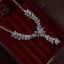 Bling Bling Białe Rhinestone Cyrkon Kolczyki Tiara Naszyjnik Ozdoby Do Włosów Ślubne Akcesoria Ślub 2025