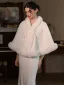 Vintage / Retro White Suede Prom Shawls 2025