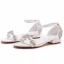Sexy Blanche Faux Diamant Chaussure De Mariée 2023 Bride Cheville Talon Bas Peep Toes / Bout Ouvert Mariage Sandales Talons Hauts