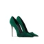 Vintage / Retro Dark Green Prom Bow Pumps 2024 Leather 10 cm Stiletto Heels Pointed Toe Pumps High Heels