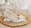 Charming Silver Beading Pearl Rhinestone Wedding Shoes 2024 7 cm Stiletto Heels Pointed Toe Wedding Pumps High Heels
