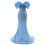 High-end Sparkly Sky Blue Glitter Sequins Prom Dresses 2023 Trumpet / Mermaid Off-The-Shoulder Ruffle Short Sleeve Backless Sweep Train Prom Formal Dresses