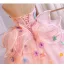 Blumenfee Rosa Multifarben Applikationen Geburtstag Ballkleider 2025 Ballkleid Bandeau Ärmellos Rückenfreies Sweep / Pinsel Zug Festliche Kleider