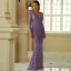Sexy Grape Paillettes Robe De Soirée 2022 Trompette / Sirène Une épaule Manches Longues Dos Nu Longue Soirée Robe De Ceremonie