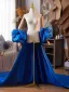 Vintage / Originale Bleu Roi Fait main Gonflée Manches Courtes Promo Châles Vestes & Enveloppements 2025