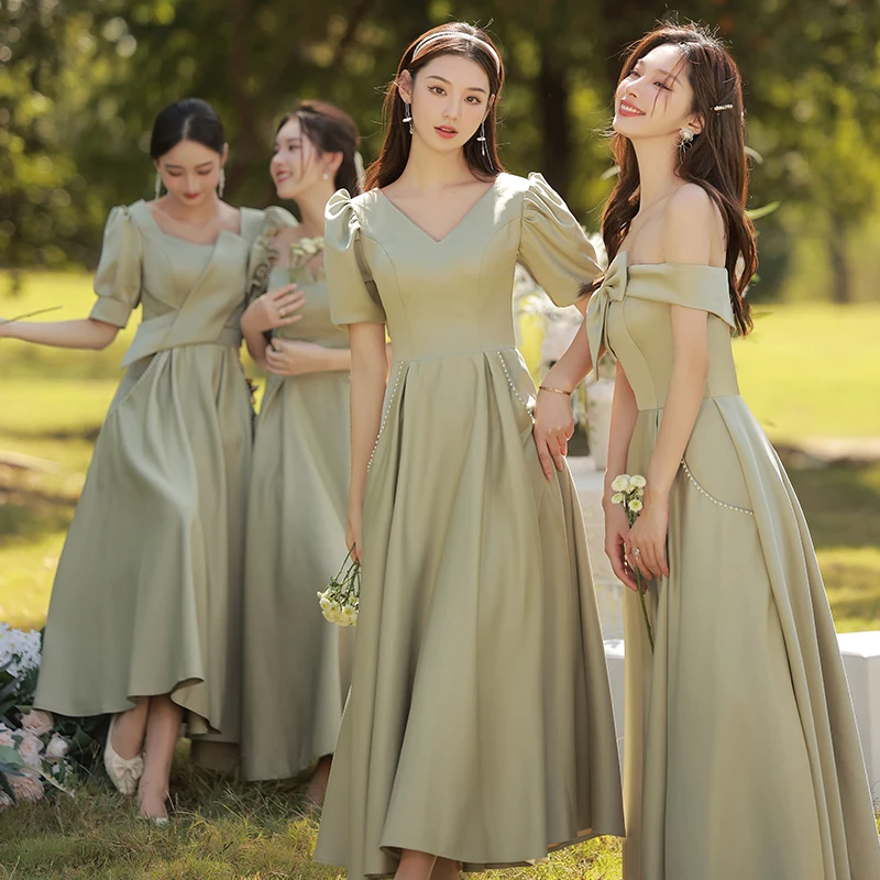green emerald velvet dress Dusty Rose Satin Cowl Neck Bridesmaid Dress Sheath Floor-Length