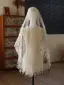 Vintage / Retro White Lace Flower Wedding Veils 2025 1 m Tulle