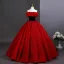 Vintage / Retro Red Prom Dresses 2025 Ball Gown Ruffle Strapless Sleeveless Backless Floor-Length / Long Formal Dresses