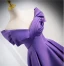Elegant Grape Prom Dresses 2024 Ball Gown Off-The-Shoulder Short Sleeve Backless Sweep Train Prom Formal Dresses