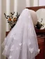 Chic / Beautiful White Handmade  Lace Flower Sweep Train 3 m Wedding Veils 2025