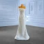 High End Weiß Perlenstickerei Perle Strass Brautkleider / Hochzeitskleider 2022 Meerjungfrau Bandeau Ärmellos Rückenfreies Hof-Schleppe Hochzeit
