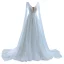Haut de Gamme Charmant Blanche Perlage Paillettes Robe De Mariée 2022 Princesse V-Cou Manches Longues Dos Nu Train De Balayage Mariage