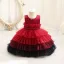 Chic / Beautiful Sky Blue Cascading Ruffles Birthday Flower Girl Dresses 2023 Ball Gown Scoop Neck Sleeveless Pearl Sash Floor-Length / Long Flower Girl Dresses