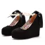 Chic / Beautiful Red Evening Party Pearl T-Strap Bow Womens Shoes 2023 10 cm Wedges Round Toe Womens Shoes