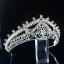 Vintage Srebrny Perła Rhinestone Kryształ Ślub Tiara Ozdoby Do Włosów Ślubne 2022 Cyrkon Stop Ozdoby Do Włosów Ślubne