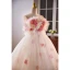 Blumenfee Rosa Applikationen Ballkleider 2023 Ballkleid Bandeau Ärmellos Rückenfreies Hof-Schleppe Ball Festliche Kleider