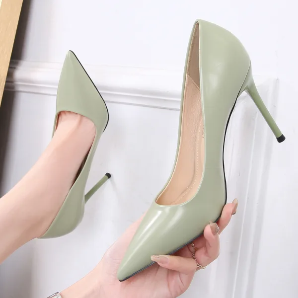 Modest / Simple Office OL Sage Green Pumps High Heels 2023 9 cm Stiletto Heels Pointed Toe Pumps
