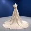 Haut de Gamme Kaki Perlage Paillettes Satin Robe De Soirée 2022 Trompette / Sirène Une épaule Sans Manches Dos Nu Chapel Train Soirée Robe De Ceremonie