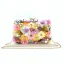 Chic / Beautiful Yellow Rhinestone Pearl Sequins Outdoor / Garden Clutch Bags 2023 Satin