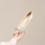Chic / Beautiful Black Rhinestone Bow Pumps Prom 2022 Leather 6 cm Stiletto Heels Pointed Toe Pumps High Heels