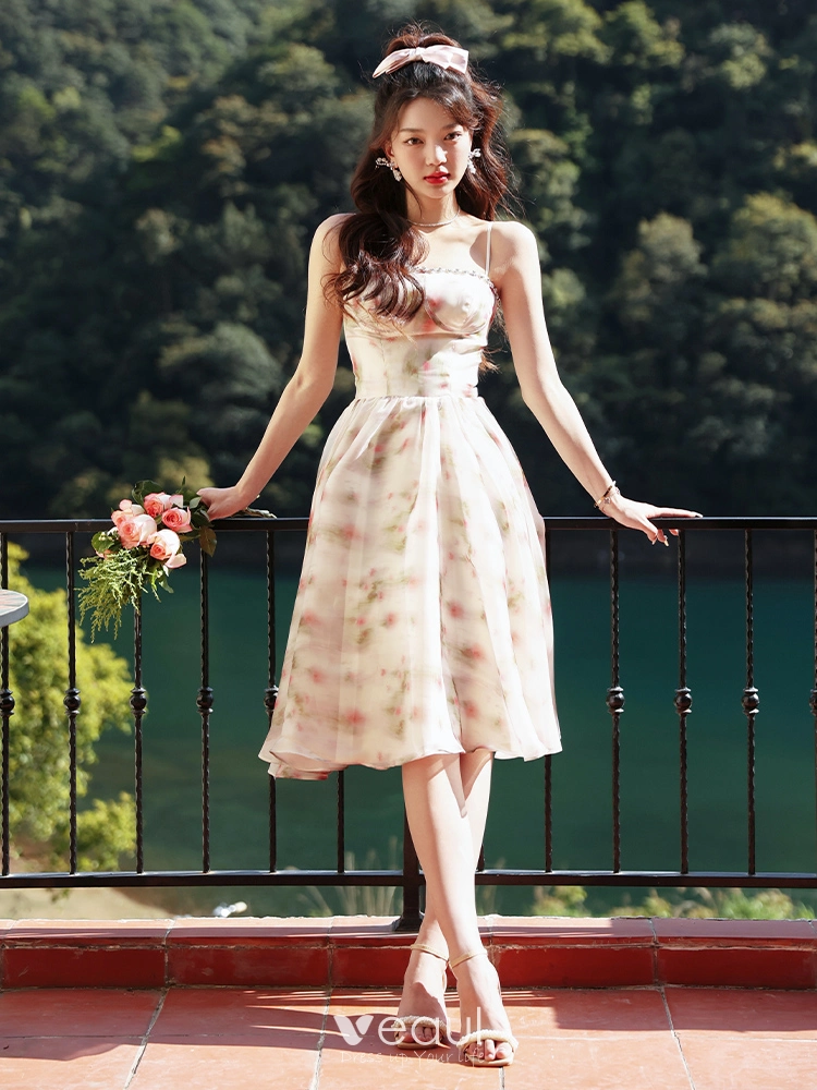 slim fit dress slacks Elegance 3D Flower Tea Party Dresses Graduation Prom Dress – yewendress main image 1