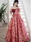 Glamour Rouge Perlage Paillettes Robe De Bal 2025 Robe Boule Bustier Sans Manches Dos Nu Longue Promo Robe De Ceremonie
