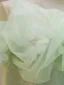 Simple Vert Cendré Paillettes Anniversaire Robe Ceremonie Fille 2024 Princesse Encolure Dégagée Volants Manches Courtes Noeud Ceinture Dos Nu Longue