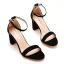 Enkla Röd Gatukläder Casual Mocka Sandaler Dam 2023 Ankelband 7 cm Tjocka Klackar Peep Toe Sandaler Högklackade